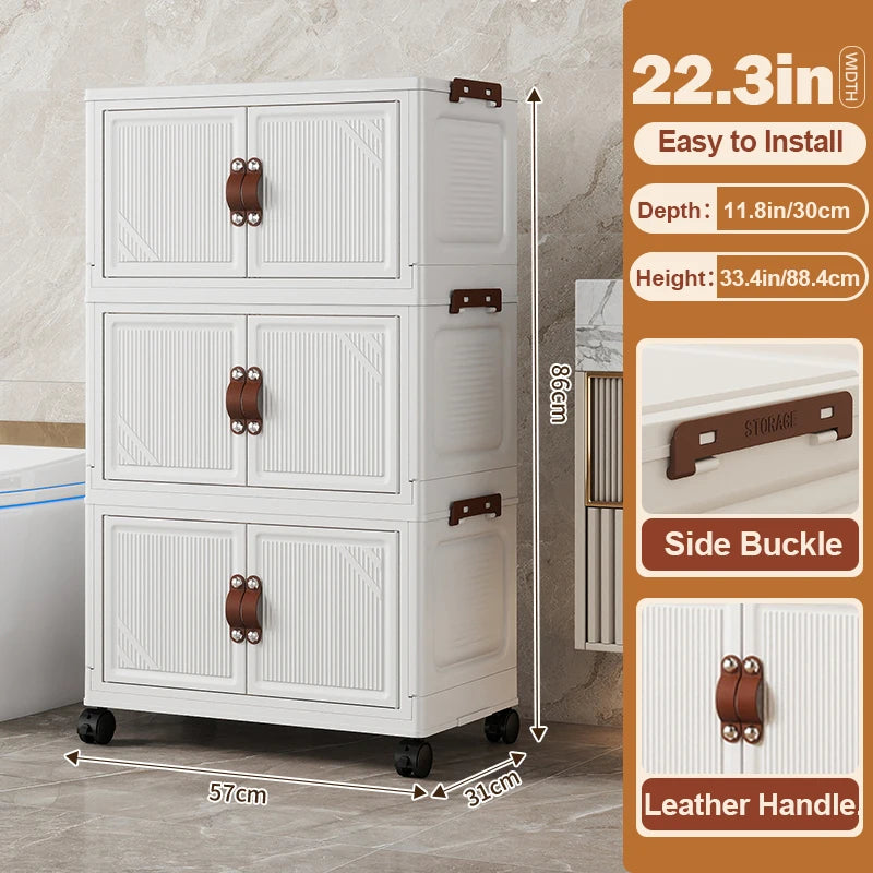 Multi-Layer Folding Storage Cabinet