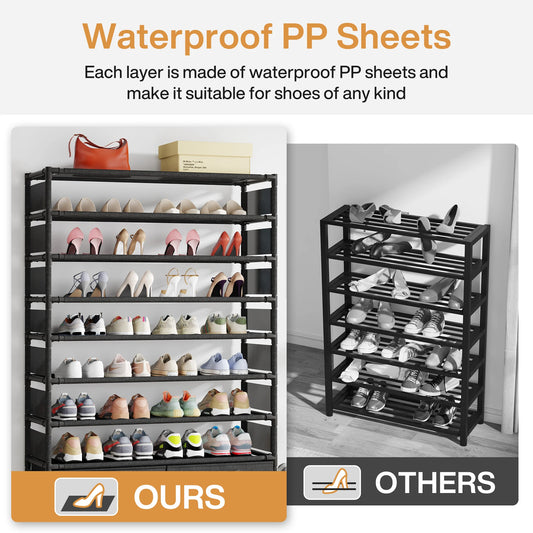 10 Tier Shoe Rack Organizer with 4   Drawers