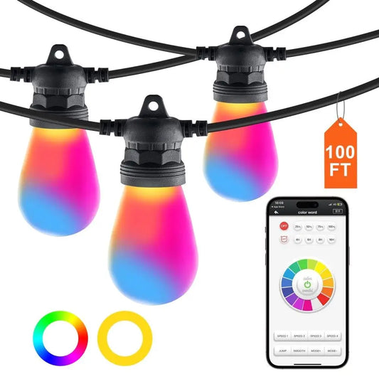 100FT   Outdoor String Lights