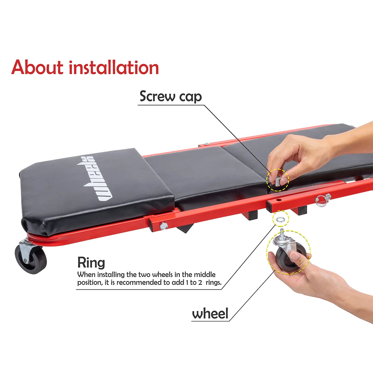 3-in-1 Rolling Mechanic Creeper