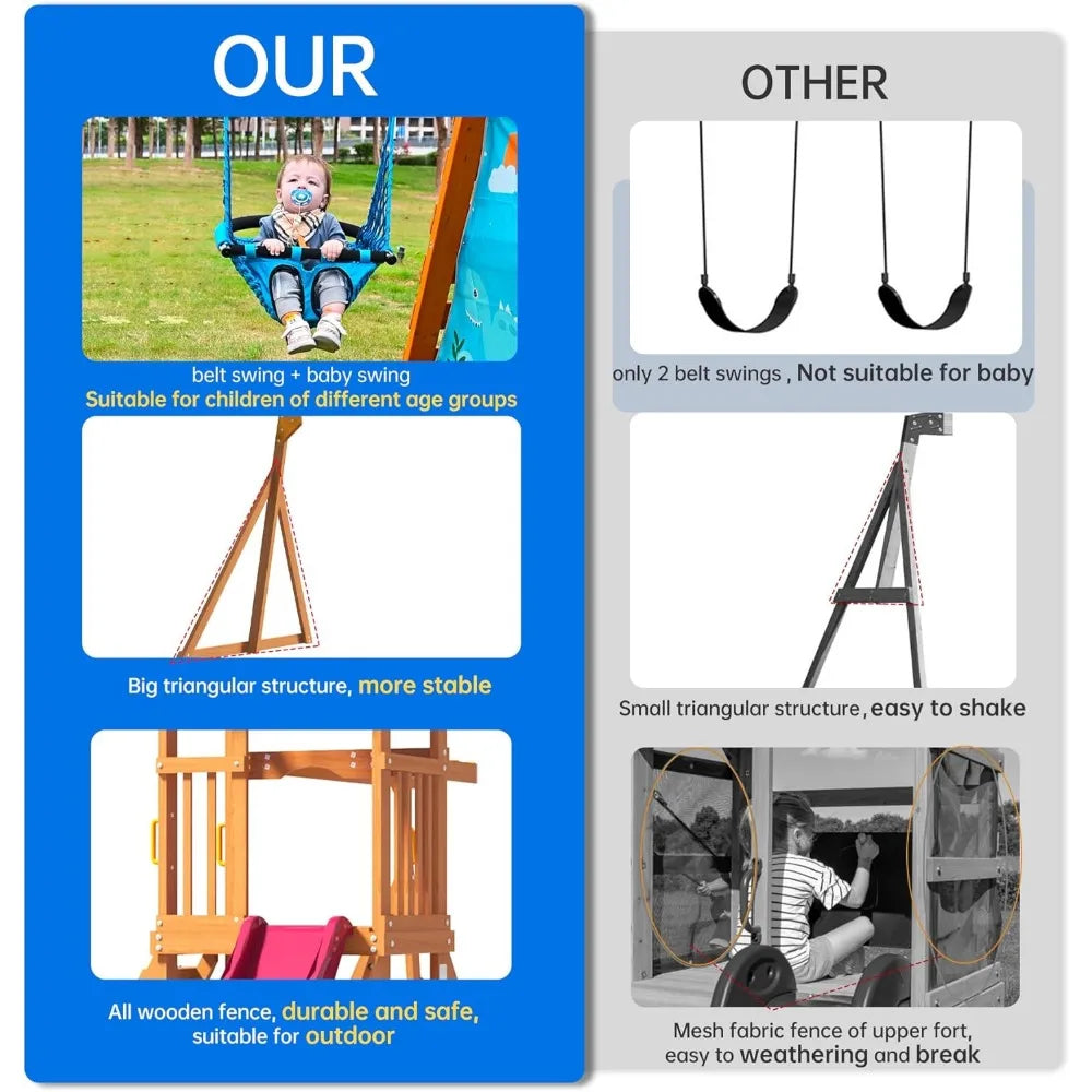 Wooden Playground Swing Sets