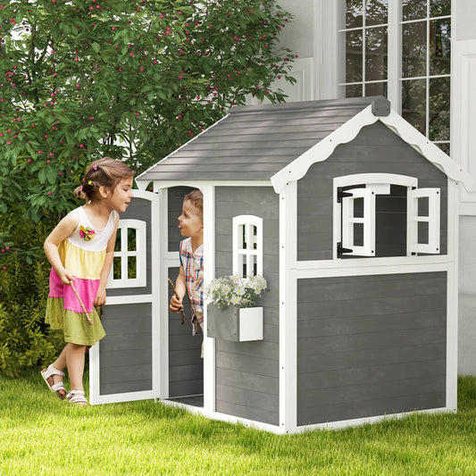 Outdoor Wooden Playhouse for Kids