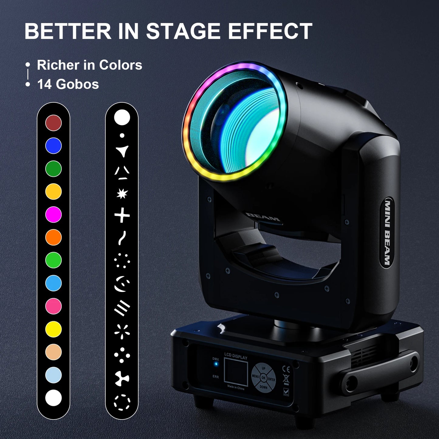 Yiflamefly 4Pcs 450W Moving Head Lights RGBW DMX512 Stage Lights DMX Sound Activated Play DJ Light For Wedding Party Music
