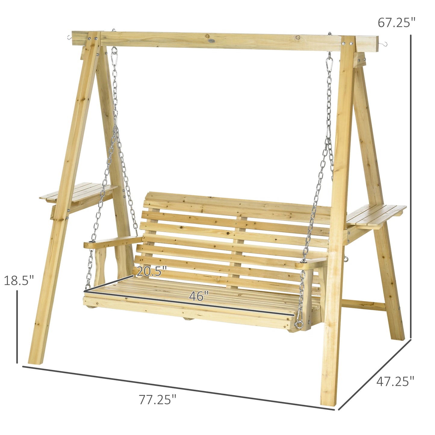2-Seat Patio Swing Chair