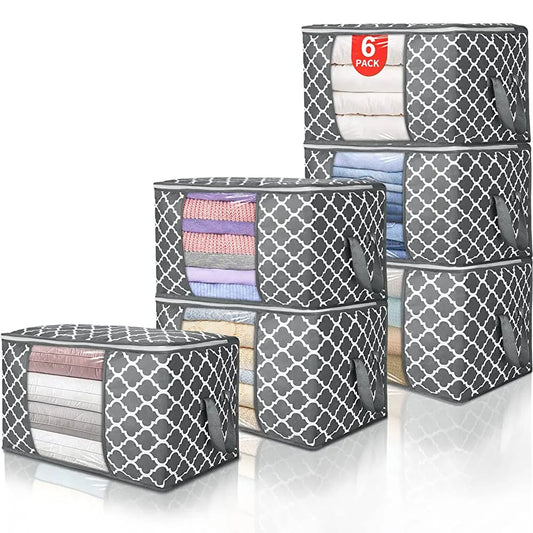 6pcs Large Storage Bag   with Sturdy Handles