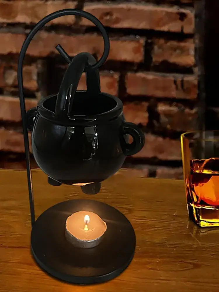Hanging Cauldron Wax Burner Tealight Candle Holder