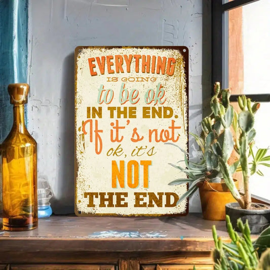 1PC Motivational Metal Wall Art Vintage Sign