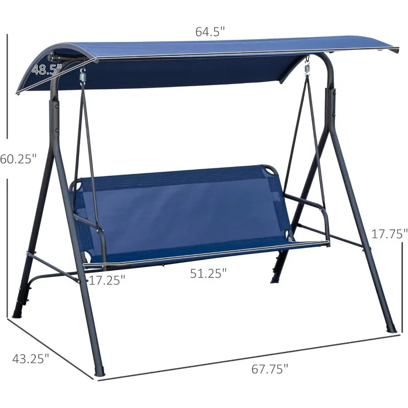 3-Person Patio Porch Swing
