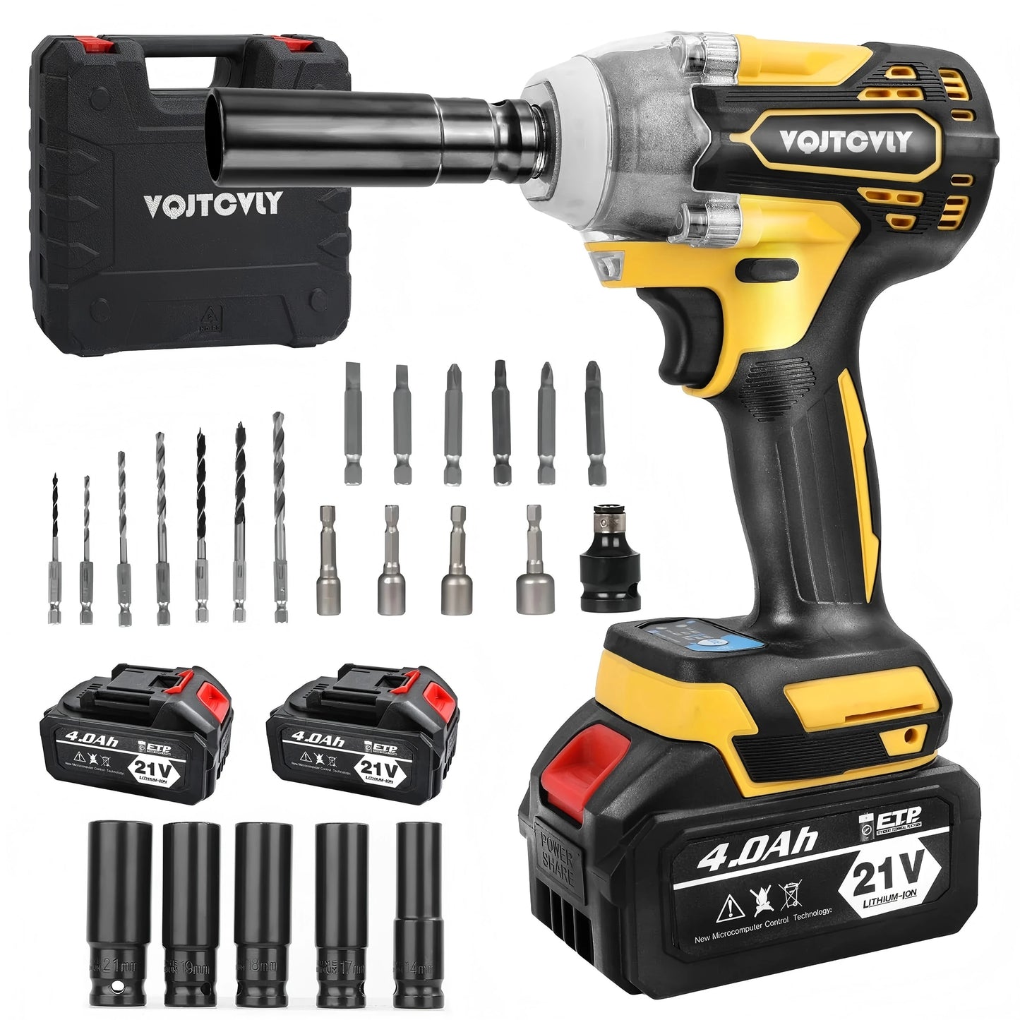 21V Cordless impact wrench drill set