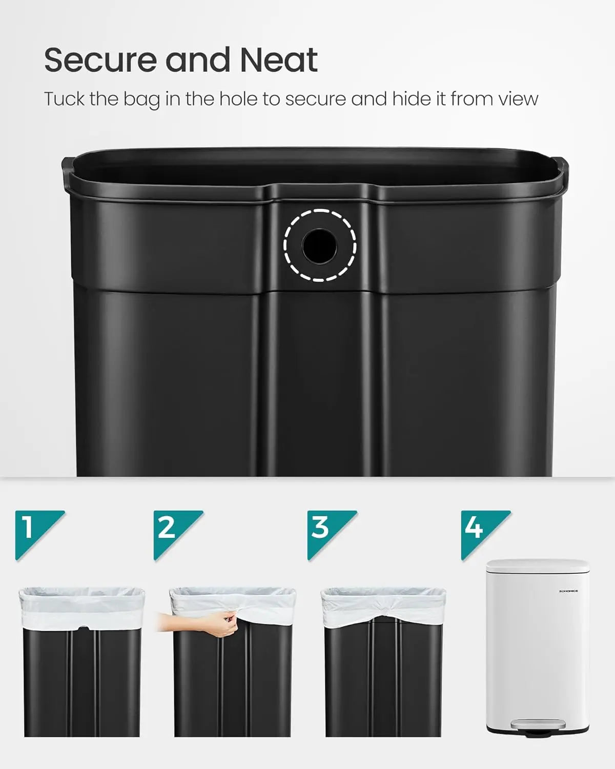 13 Gallon Recycling or Waste Trash Can