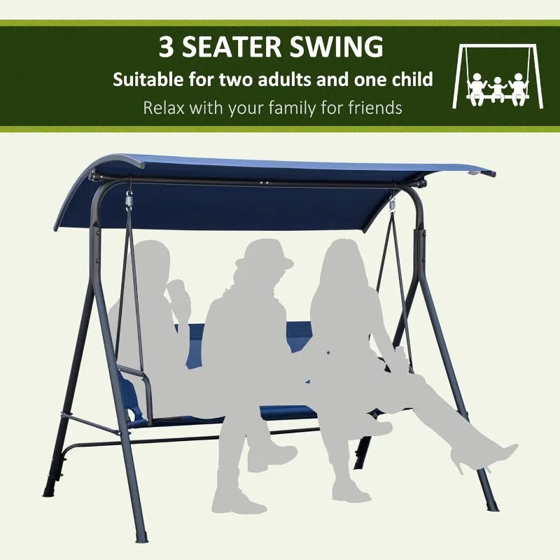 3-Person Patio Porch Swing
