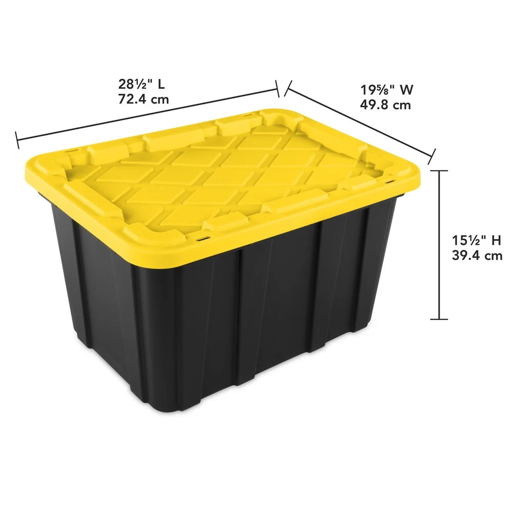 27 Gallon Heavy Duty Plastic Storage Bin