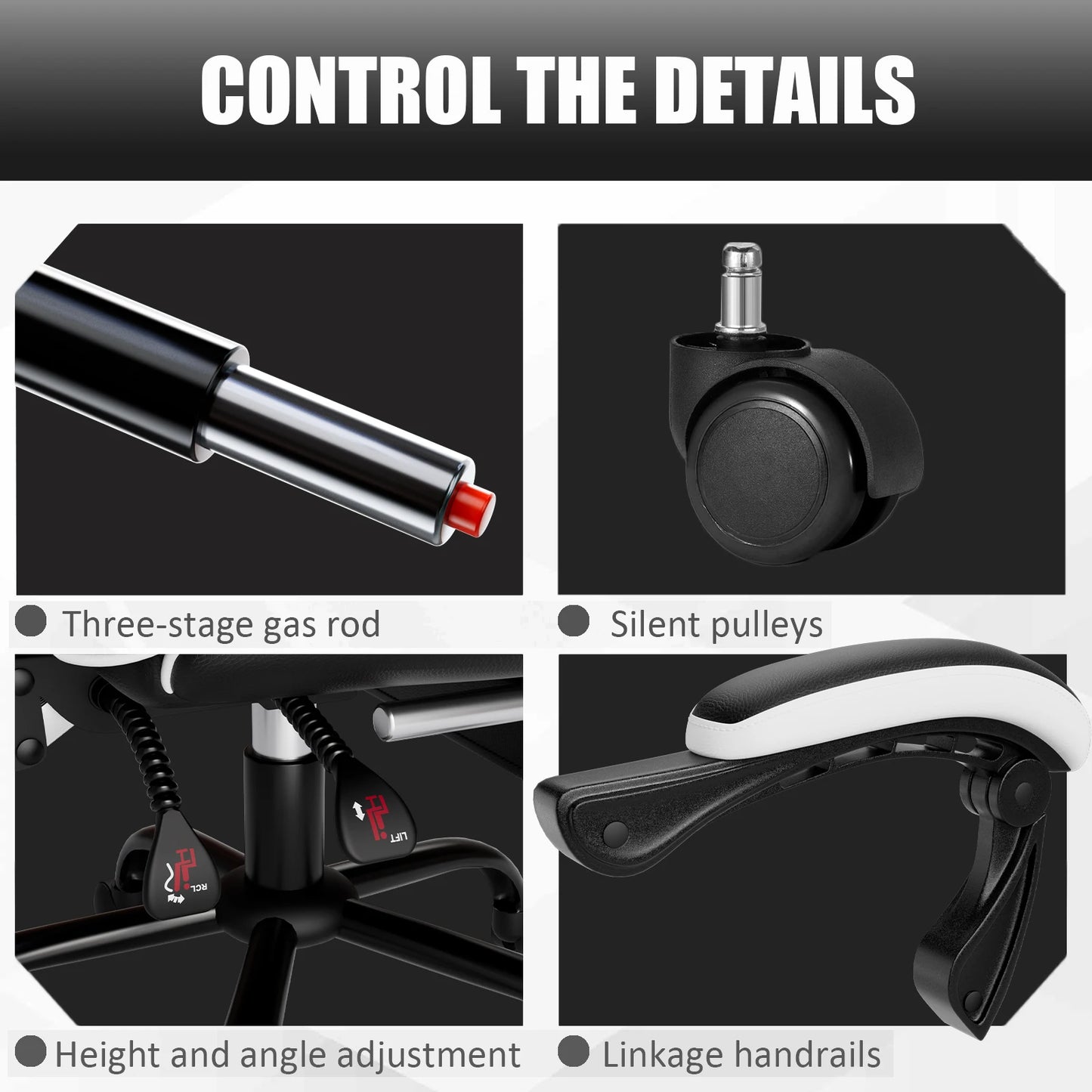 Ergonomic Gaming Chair with Footrest